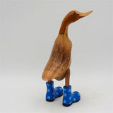 Duck »Regina« medium brown upright blue with flowers