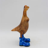 Duck »Regina« medium brown upright blue with flowers