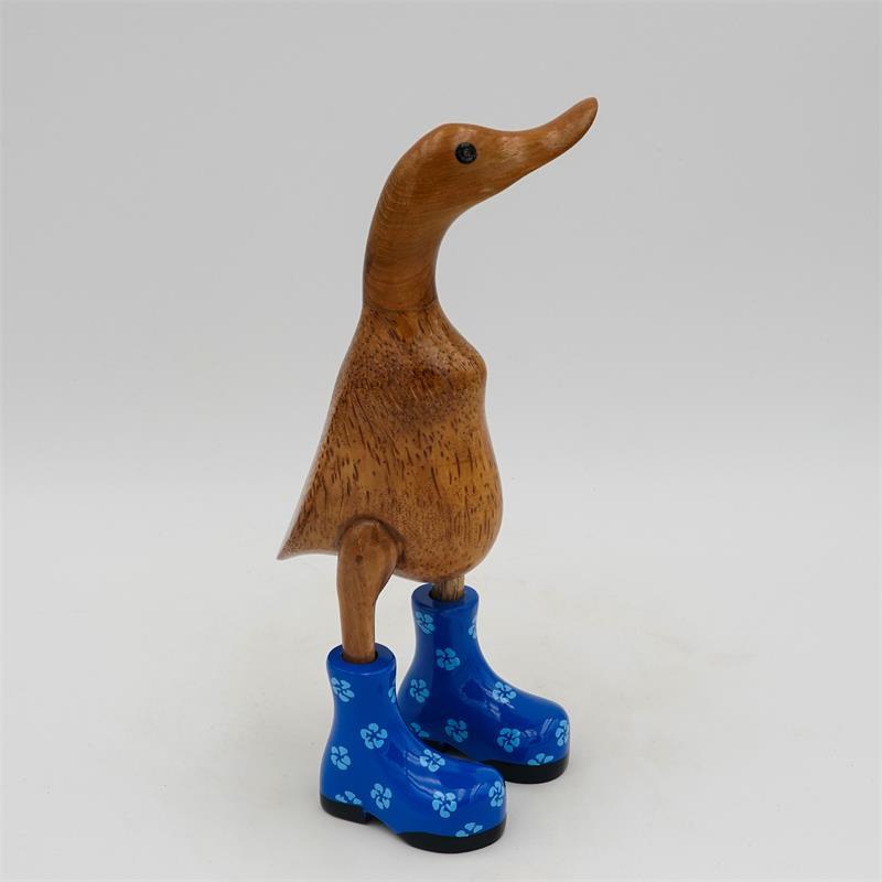 Duck »Rosalie« small brown upright blue with flowers