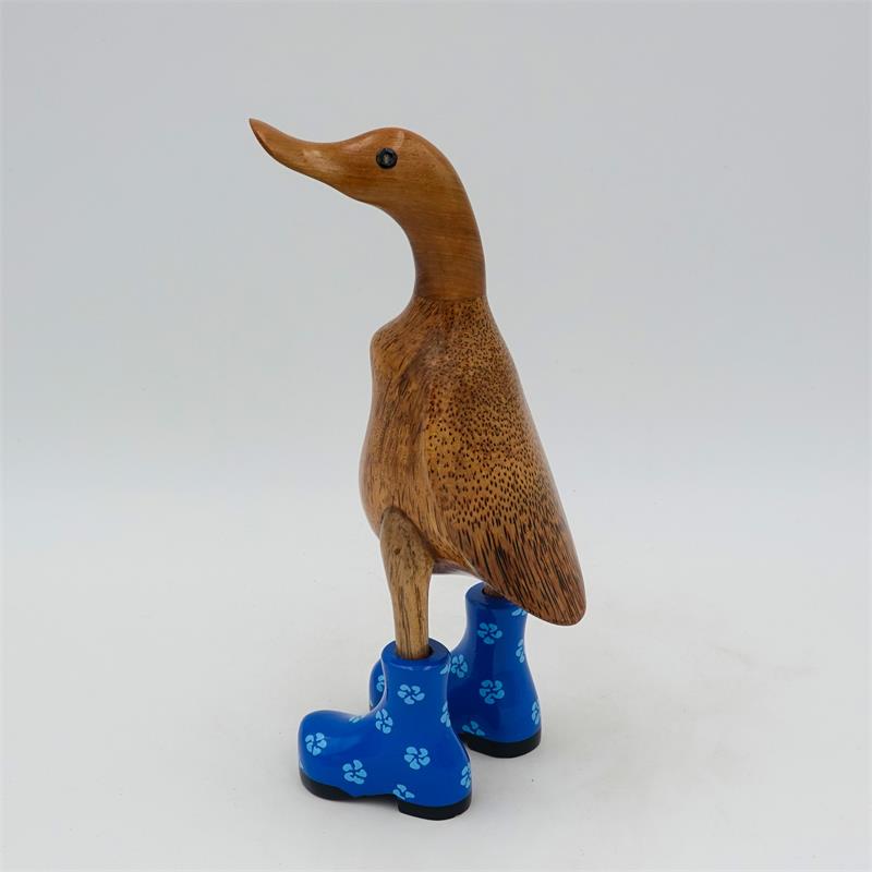 Duck »Rosalie« small brown upright blue with flowers