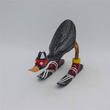 Duck »Fabian« - small, bent forward, dark grey with skis