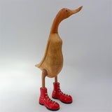 Duck »Carmen« - large brown upright red shoes