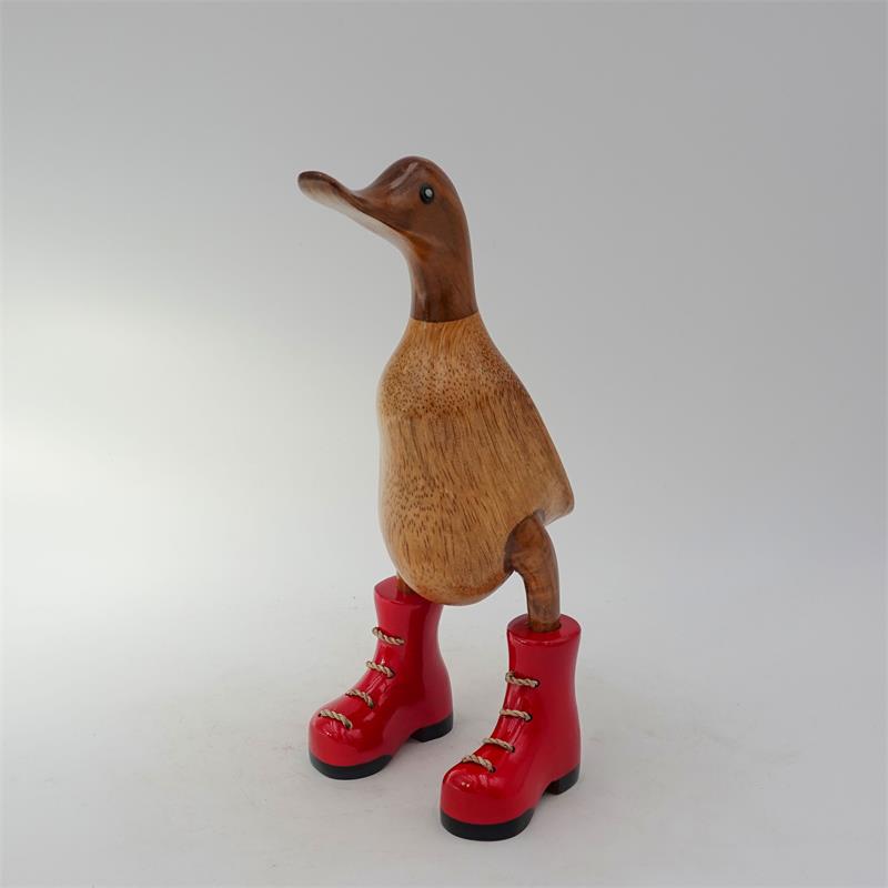 Duck »Chloe« - small brown upright with red shoes