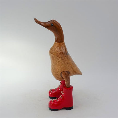 Canard « Chloé » - petit vertical marron avec chaussures rouges