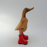 Duck »Chloe« - small brown upright with red shoes