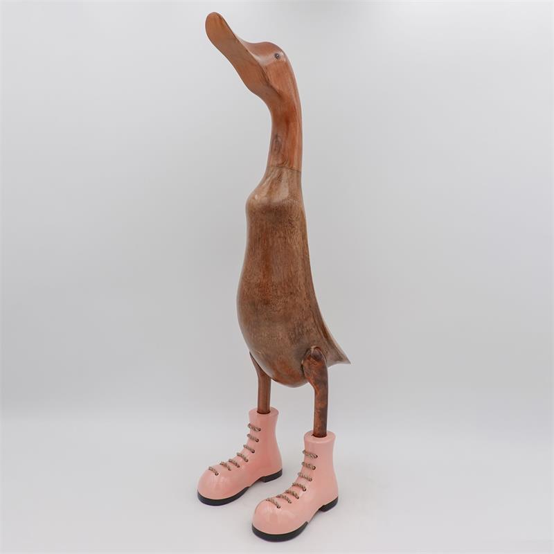 Duck »Olivia« giant beige-brown upright with pink shoes