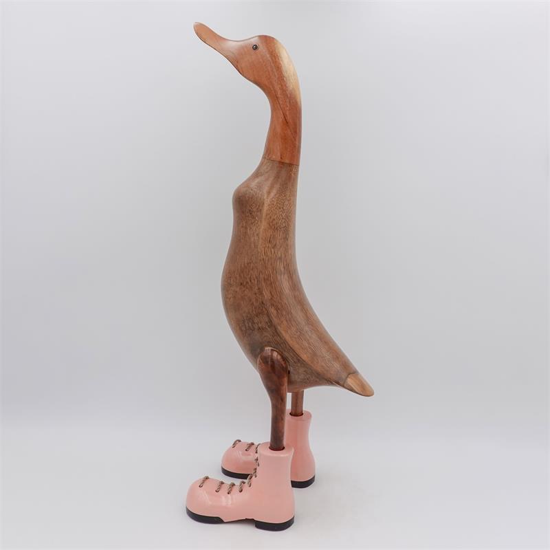 Duck »Olivia« giant beige-brown upright with pink shoes