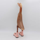 Duck »Olivia« giant beige-brown upright with pink shoes