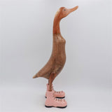 Duck »Olivia« giant beige-brown upright with pink shoes