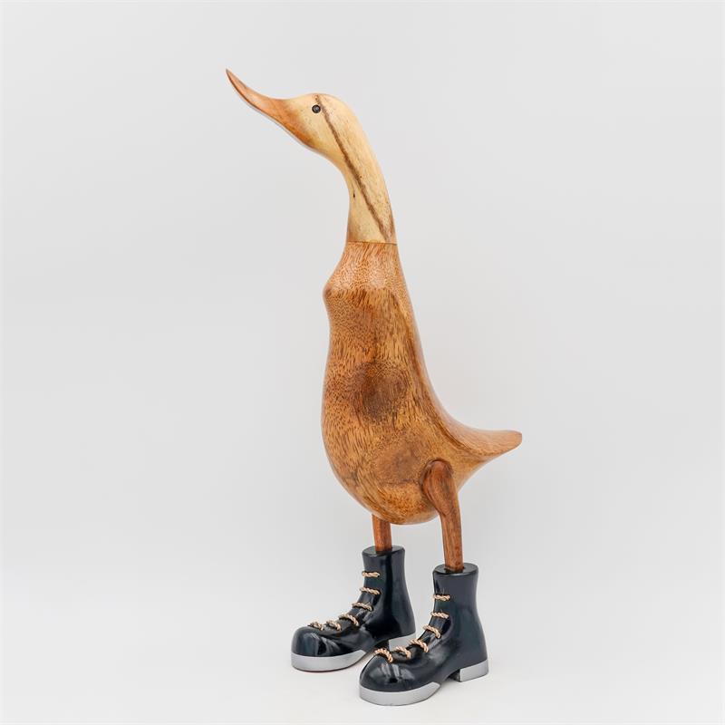 Canard « Wilfried » - grand montant marron avec chaussures noir/argent