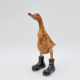 Duck »Werner« - medium brown upright with black/silver shoes