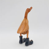 Duck »Werner« - medium brown upright with black/silver shoes