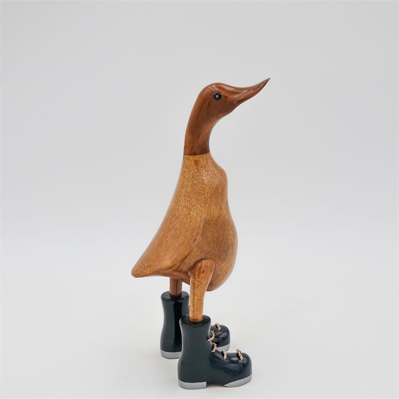 Canard « Walter » - petit montant marron avec chaussures noir/argent