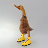 Duck »Jessica« medium brown upright yellow shoes