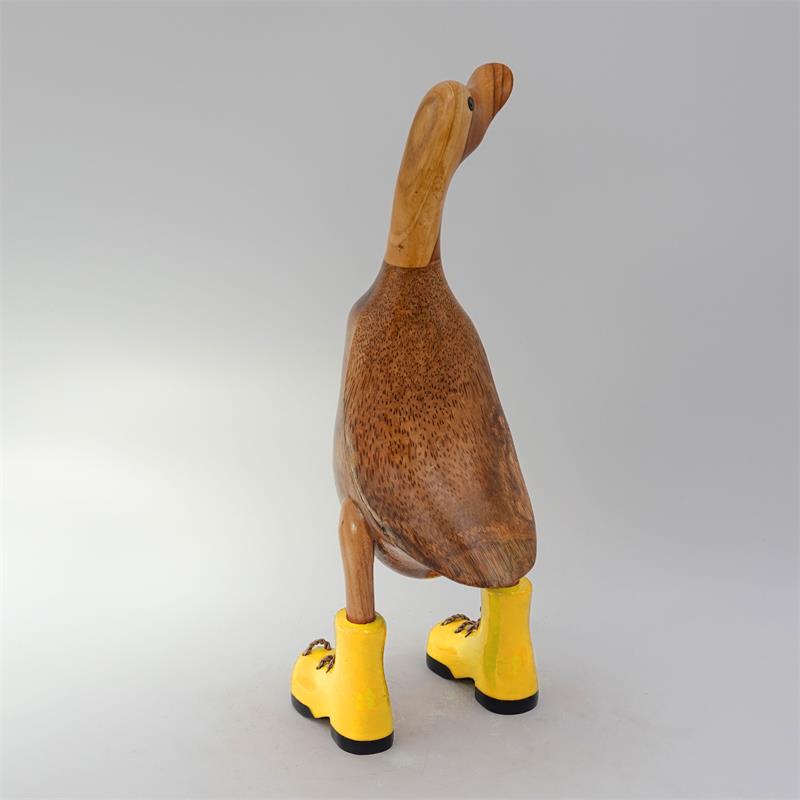 Duck »Jessica« medium brown upright yellow shoes