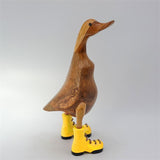 Duck »Jessica« medium brown upright yellow shoes