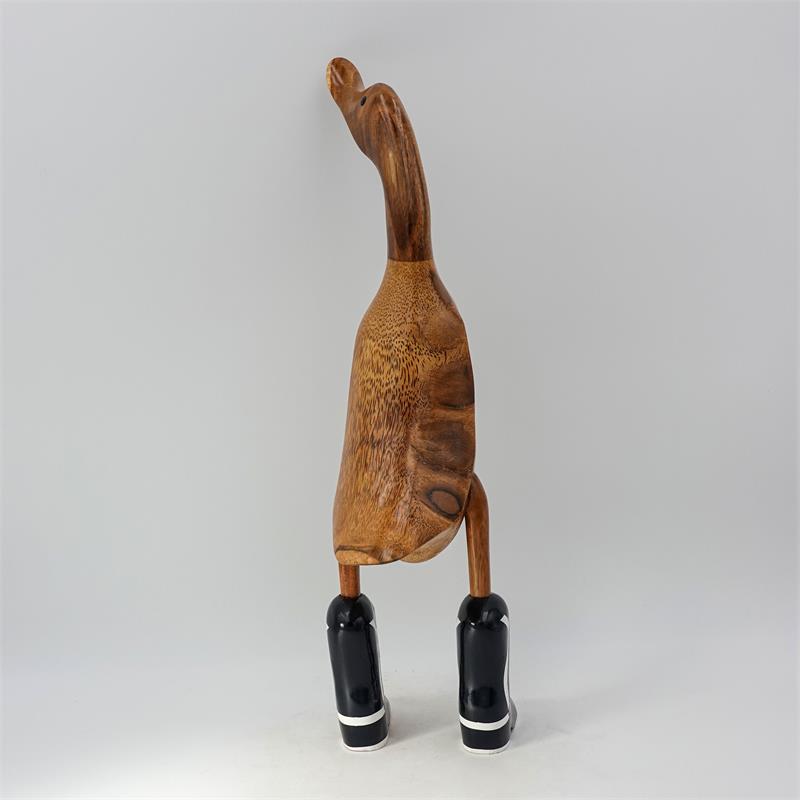 Canard cowboy « Old Schnatterhand » grand montant marron avec bottes noires