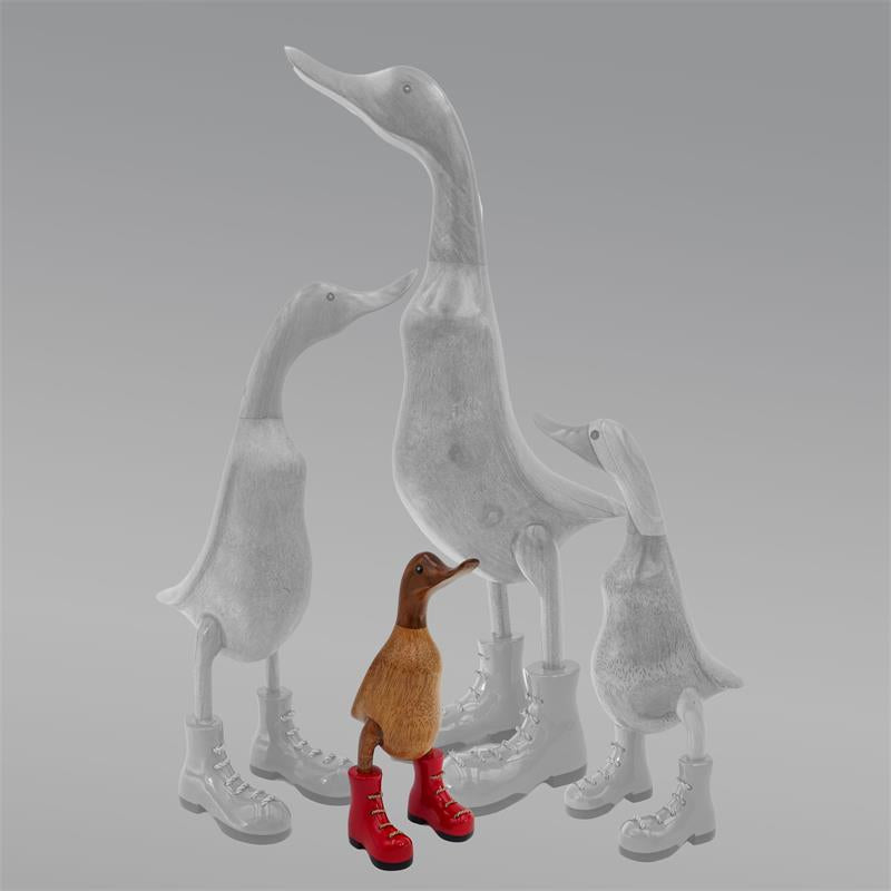 Duck »Chloe« - small brown upright with red shoes