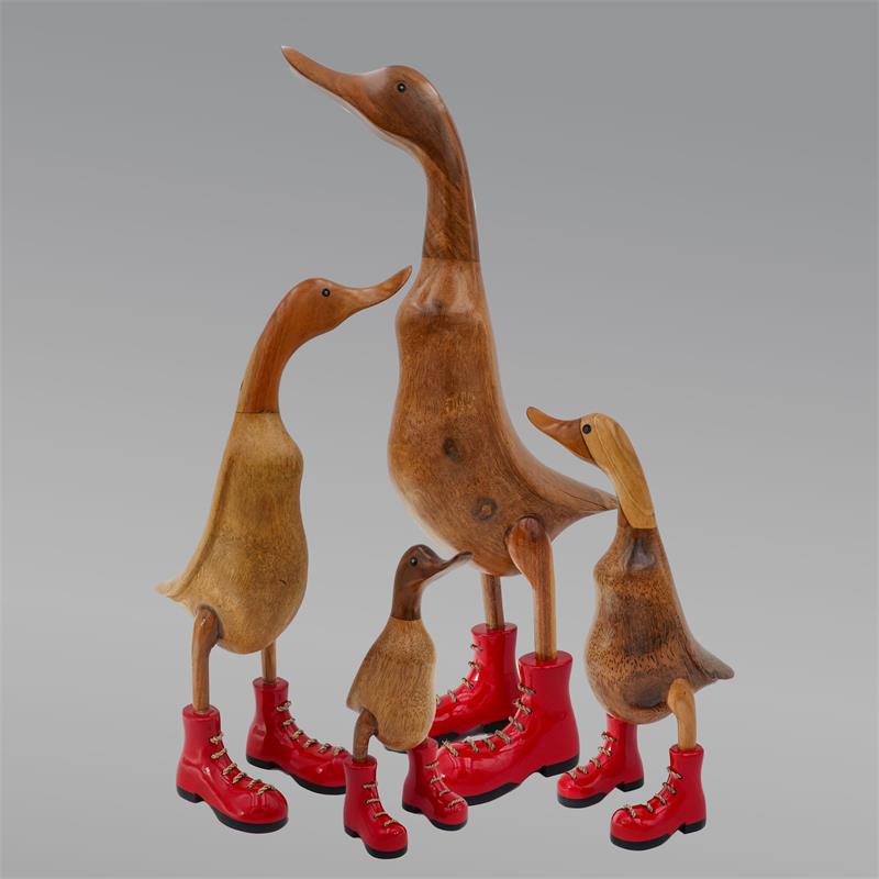 Duck »Carmen« - large brown upright red shoes