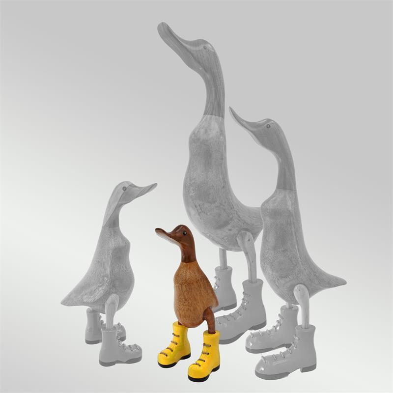 Duck »Jule« small brown upright with yellow shoes