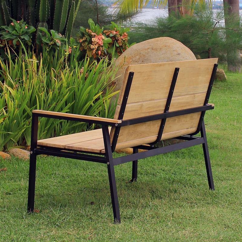 Fides Color Bench 130 teak with aluminum frame 130x63x86.5cm