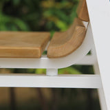 Fides Color stacking chair teak with aluminum