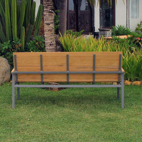 Fides Color Bench 180 teak with aluminum frame 180x63x86.5cm