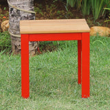 Fides Color Hocker/Beistelltisch 45 x 45  x 45 cm Teak mit Aluminiumgestell