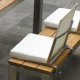 Fides / Zilart backrest in Batyline with cushion for bench without backrest