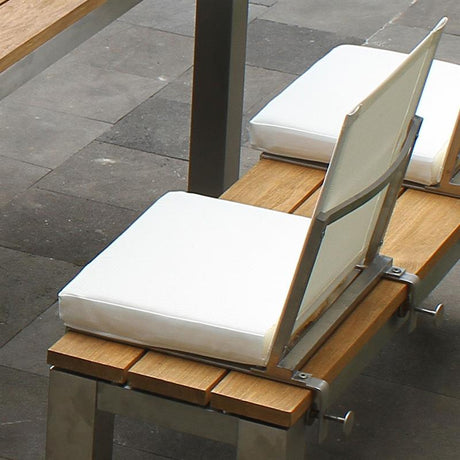 Fides / Zilart backrest in Batyline with cushion for bench without backrest