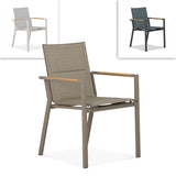 Gazelig stacking chair 60 x 64 x 88 cm aluminum and Batyline