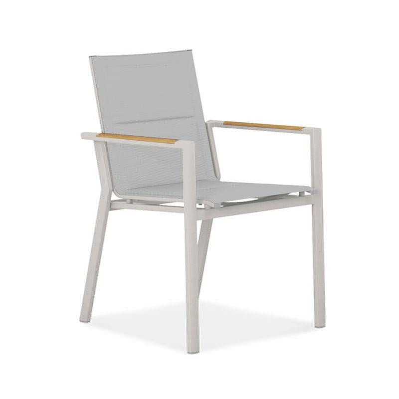 Chaise empilable Gazelig 60 x 64 x 88 cm aluminium et Batyline