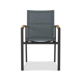 Gazelig stacking chair 60 x 64 x 88 cm aluminum and Batyline