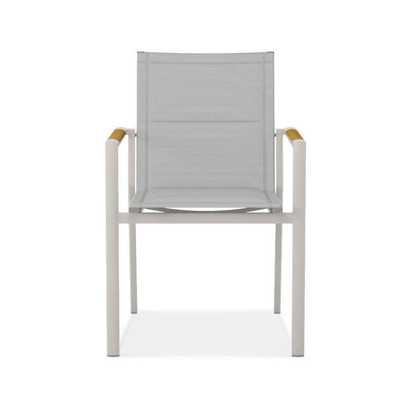 Gazelig stacking chair 60 x 64 x 88 cm aluminum and Batyline