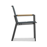 Gazelig stacking chair 60 x 64 x 88 cm aluminum and Batyline