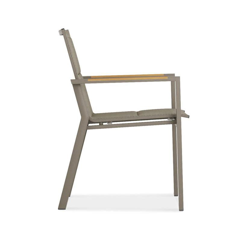 Gazelig stacking chair 60 x 64 x 88 cm aluminum and Batyline