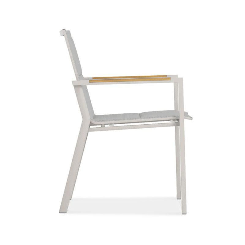 Chaise empilable Gazelig 60 x 64 x 88 cm aluminium et Batyline