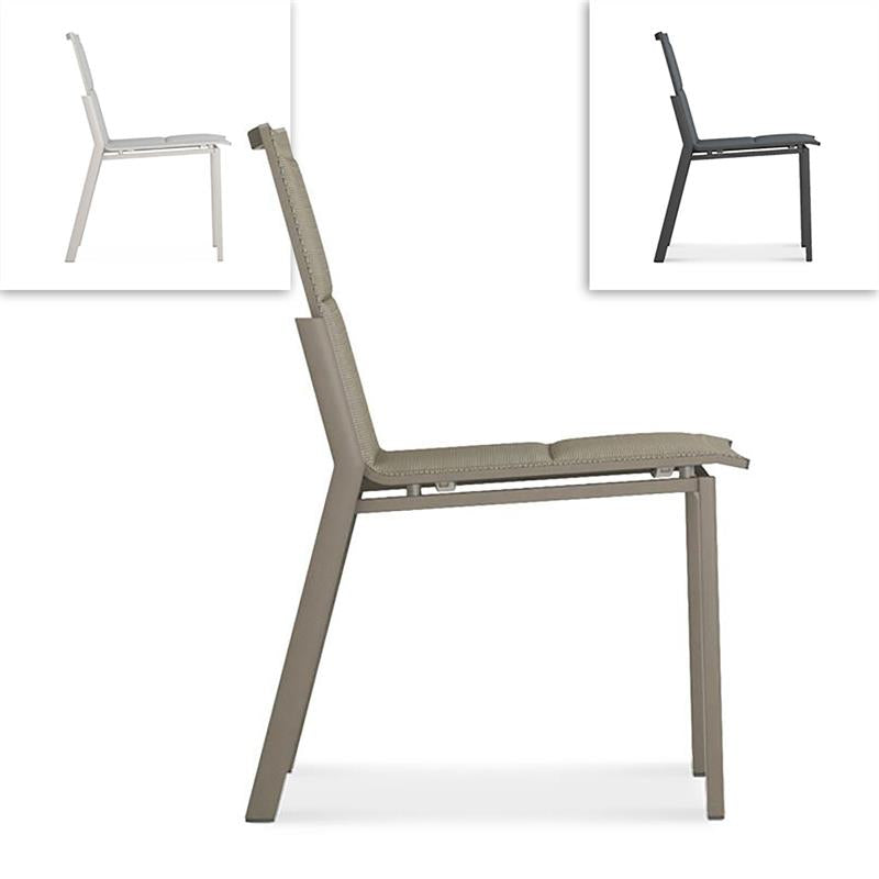 Gazelig Dining Chair 50.5 x 64 x 88 cm Aluminium and Batyline