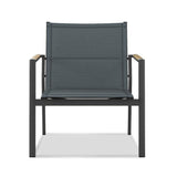 Fauteuil Gazelig 1 place 70 x 77x 80cm aluminium et Batyline