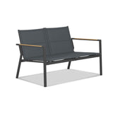 Gazelig Sofa 2-seater 124.7 x 77 x 80cm Aluminium and Batyline