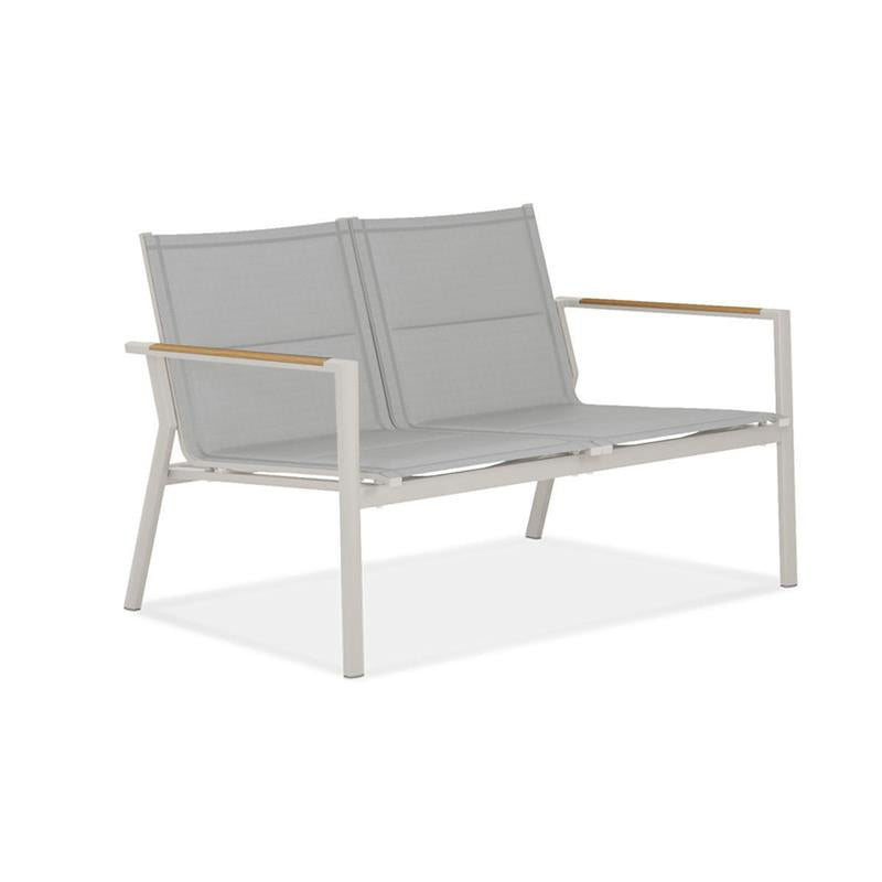 Gazelig Sofa 2-seater 124.7 x 77 x 80cm Aluminium and Batyline