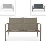 Gazelig Sofa 2-seater 124.7 x 77 x 80cm Aluminium and Batyline