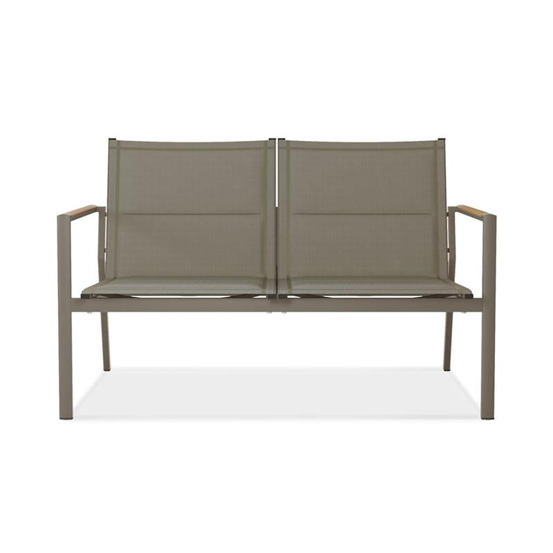 Gazelig Sofa 2-seater 124.7 x 77 x 80cm Aluminium and Batyline