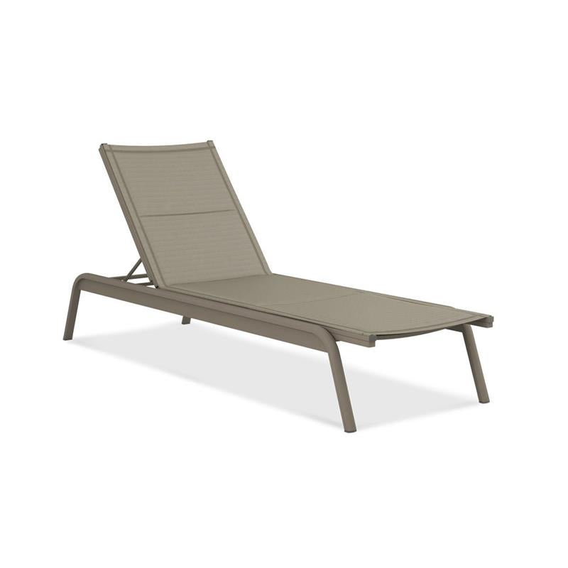 Gazelig lounger without armrest 195 x 68.7 x 32.5 cm aluminum and Batyline