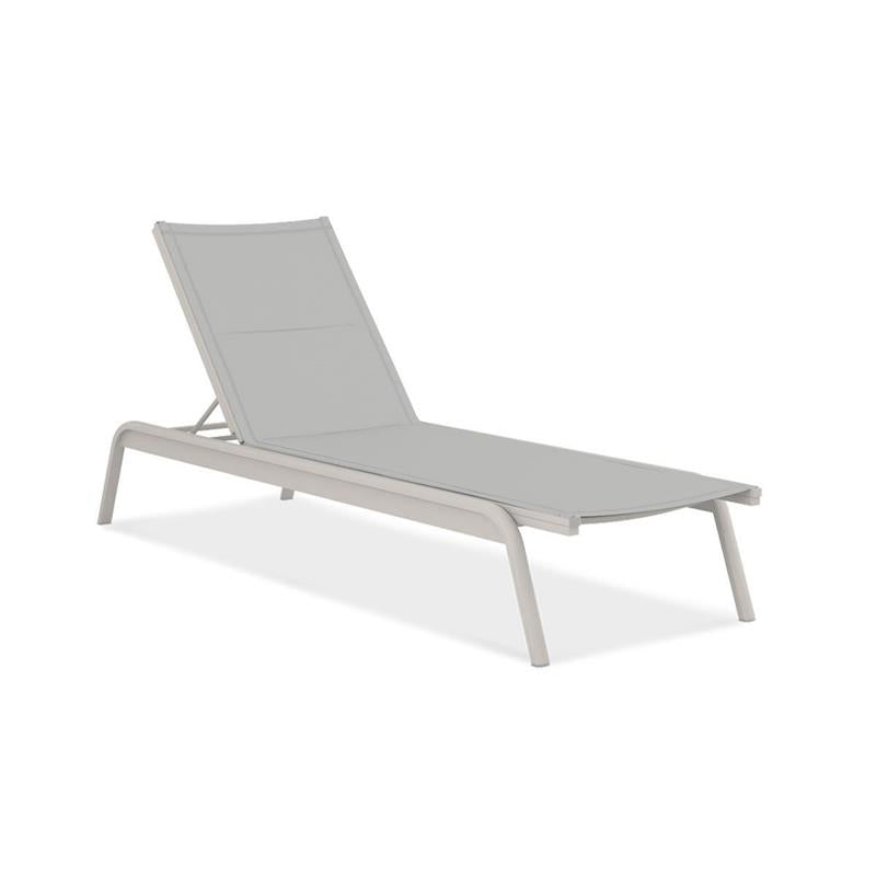 Gazelig lounger without armrest 195 x 68.7 x 32.5 cm aluminum and Batyline