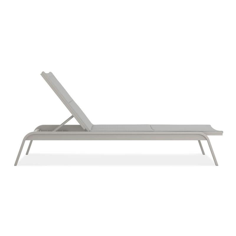 Gazelig lounger without armrest 195 x 68.7 x 32.5 cm aluminum and Batyline