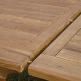 Florida Ausziehtisch 240/180 x 105 x 75,5 cm - Zertifiziertes Teakholz GRADE A + Messingbeschläge