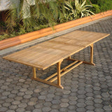 Florida double extension table 300/250/200x110x75.5cm Certified teak GRADE A + brass fittings