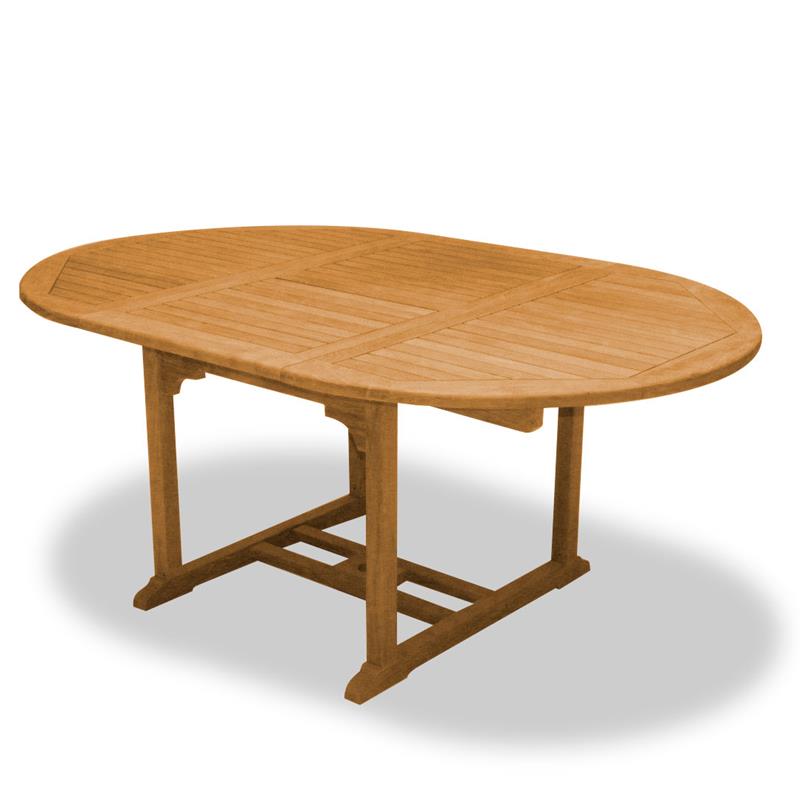 Denver extending table 200/150 x 90 x 74.5 cm - Certified teak GRADE A + brass fittings