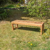 Hampton garden bench without backrest 140 cm - Certified teak GRADE A